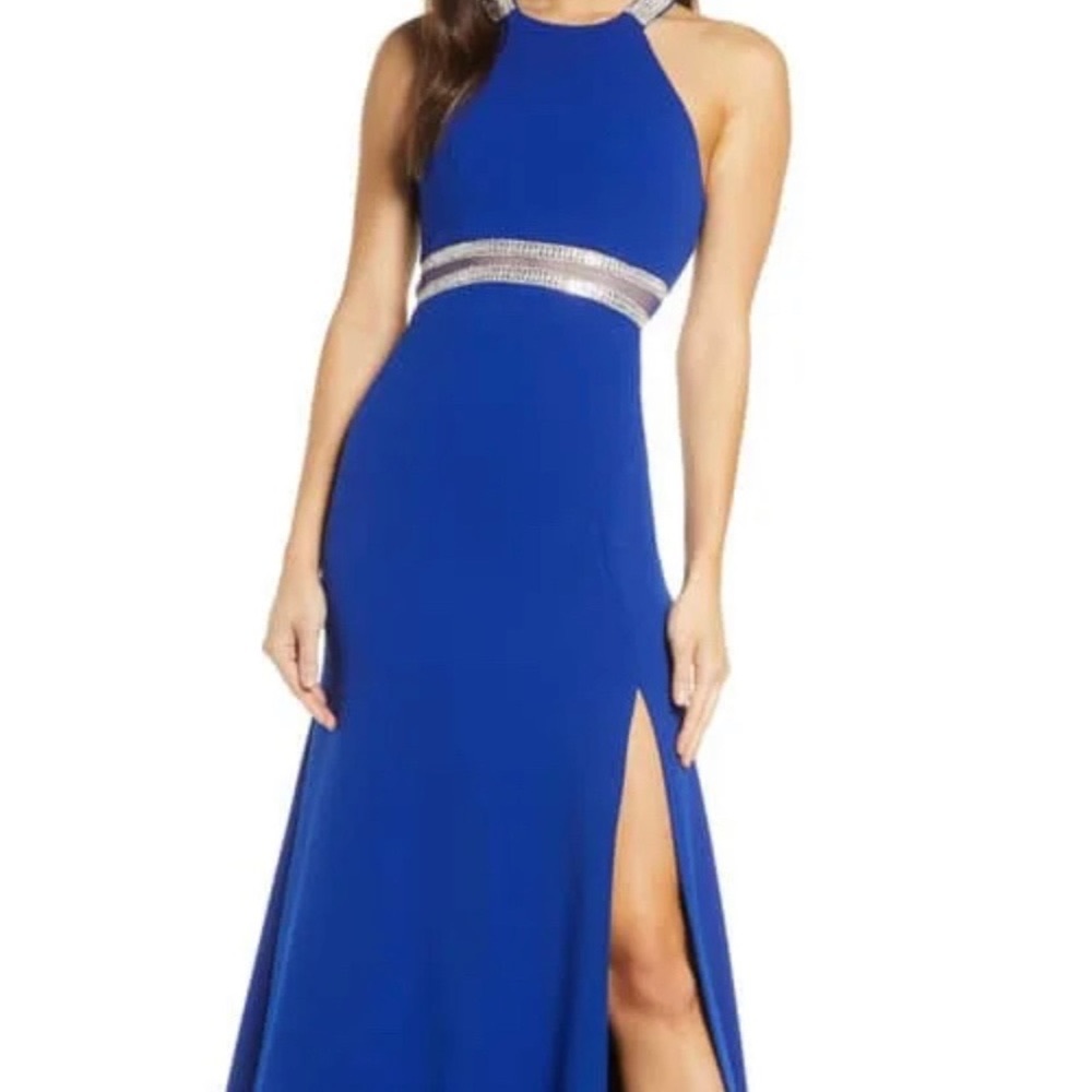 Beautiful royal blue prom dress/ wedding guest dress